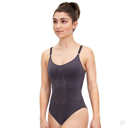 Womens Seamless Adjustable Strap Leotard, Color: Charcoal, Size: XSA
