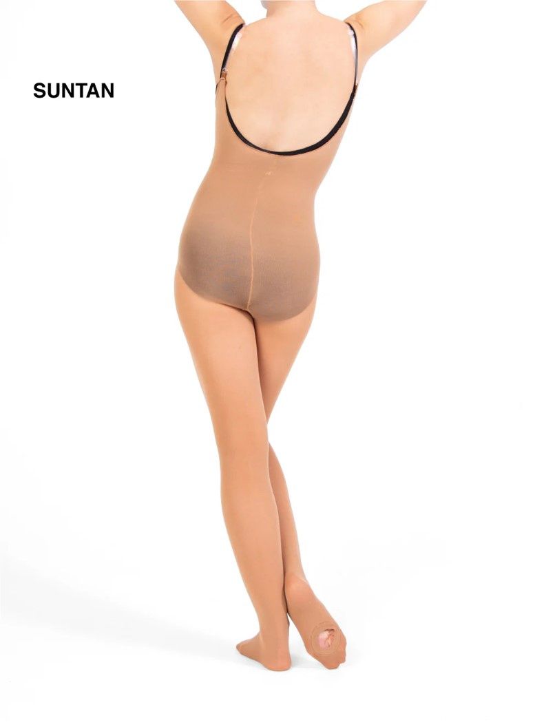 TotalSTRETCH Seamless Camisole Convertible Body Tights, Color: SUN, Size: L/XL