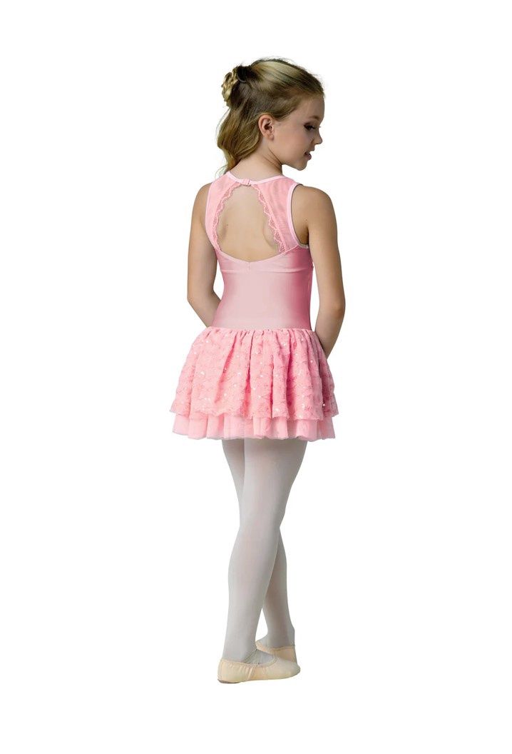 Bella Lace/Sequin Dress, Color: Pop Pink, Size: 2-4