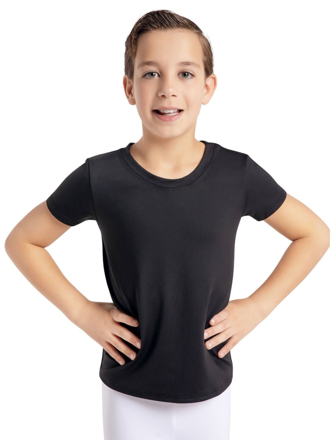 Studio Collection Crew Neck Tee - Boys, Color: Black, Size: SC