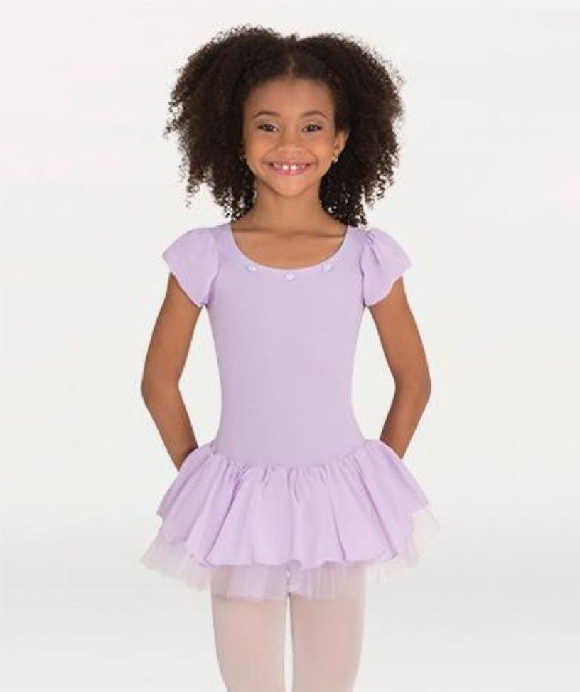 Tutu Ballet Leotard Dress, Color: Lilac, Size: 3-4