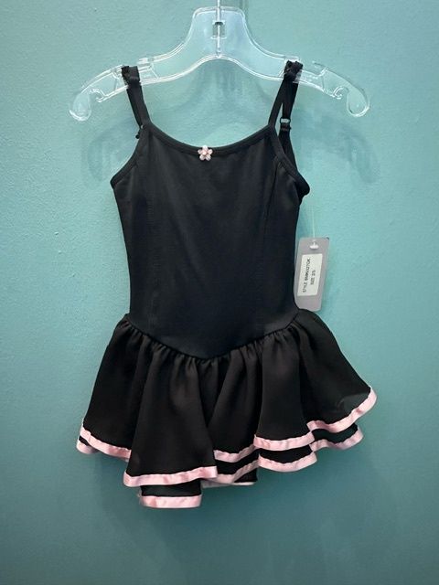 Ribbon Trim Dress, Color: Black, Size: 2-3
