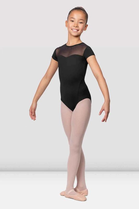 BLOCH Girls Boutique Cap Sleeve Leotard, Color: Black, Size: 4-6