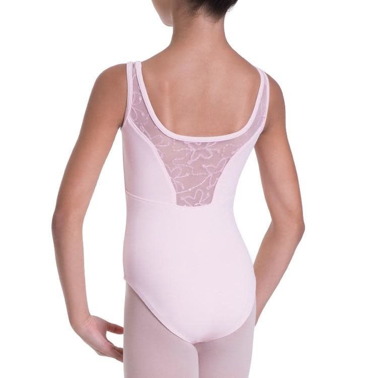 Girls - Sequin Mesh Back Camisole Tank Leotard