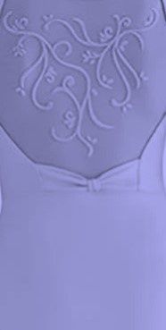 BLOCH Girls - Desaree Vine Flock Mesh Camisole Leotard, Color: Lilac, Size: 2-4