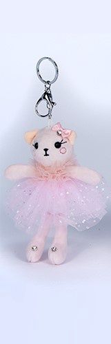 Ballerina Kitten Bag Tags, Color: Pink