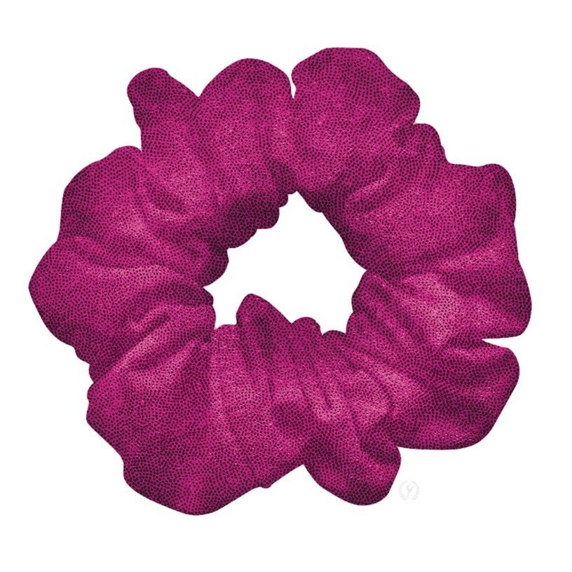 Stardust Metallic Foil Hair Scrunchie, Color: Fuchsia