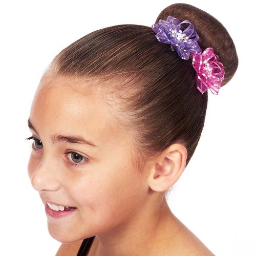 Fuchsia Flower Party Bow Hair Clip