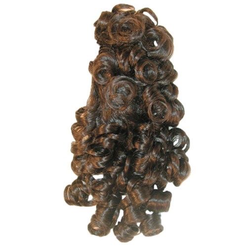 Med. Brown Ringlets Fall Curly Banana Clip Hairpiece