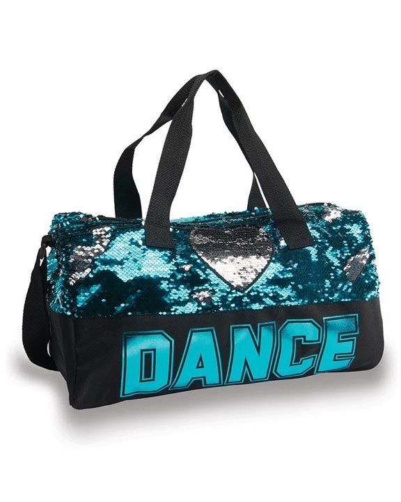 Sequin Dance Heart Duffel, Color: Turquoise