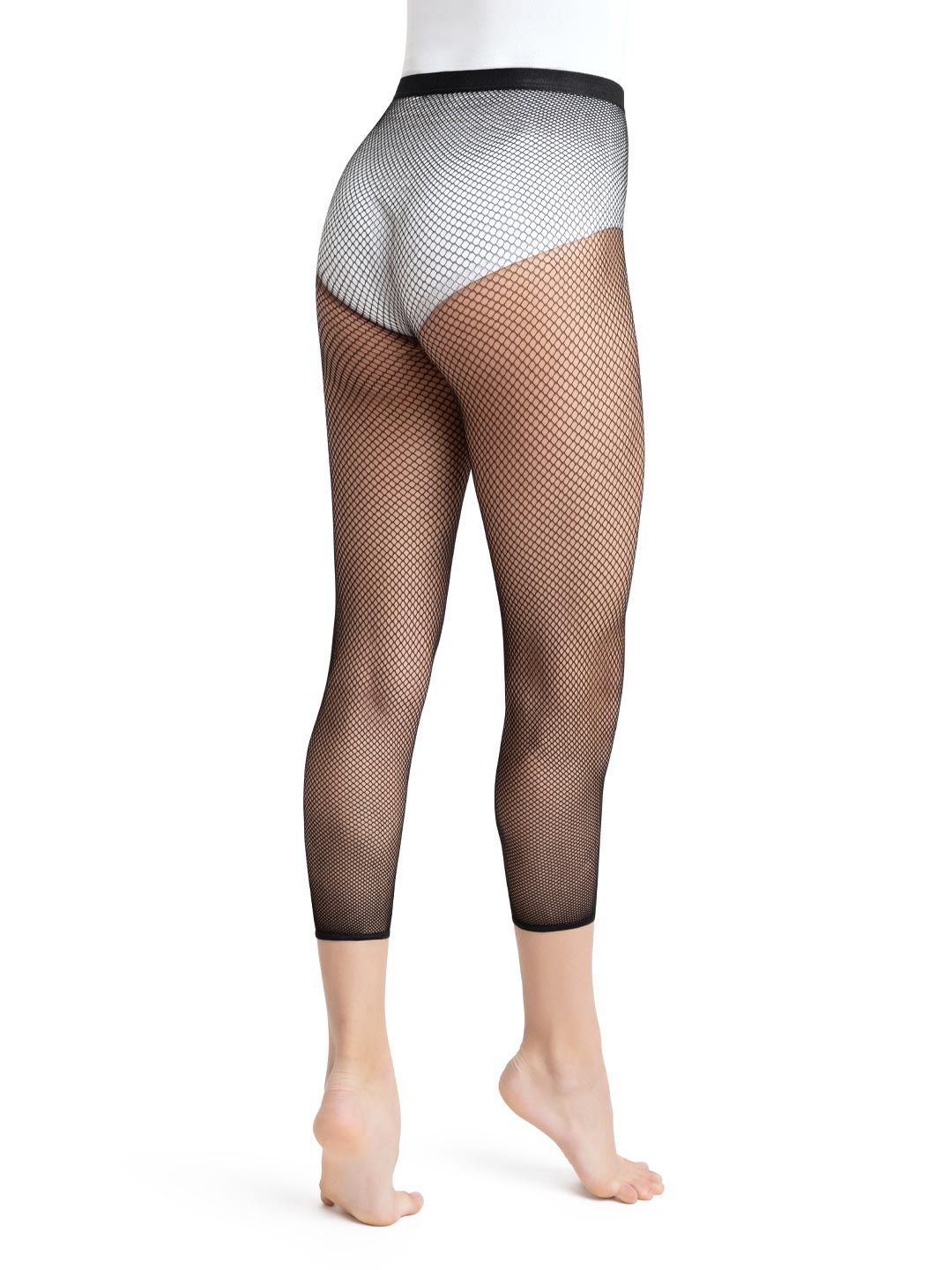 Capezio Crop Classic Fishnet Tight - Adult, Color: BLK, Size: S/M