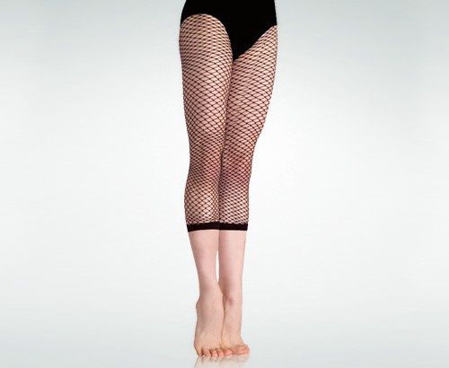 Crop Fishnets, Color: Black, Size: S/M