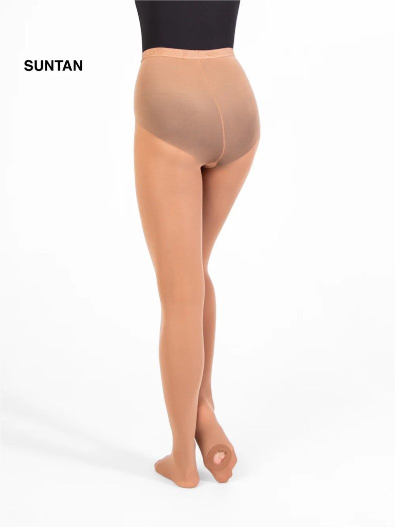 TotalSTRETCH Seamless Convertible Tights-Girls, Color: Sun, Size: S/M