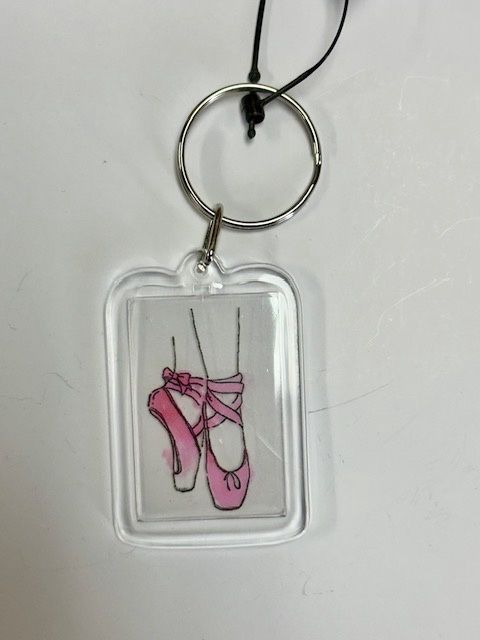 Clear 1&quot; x 2&quot; Ballerina Dancer Bag Tag