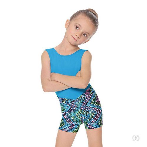 Dizzy Dots Metallic Foil V Waist Booty Shorts, Color: Turquoise, Size: SC