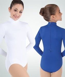 Prowear Zip Back Mock Turtleneck Leotard-Girls
