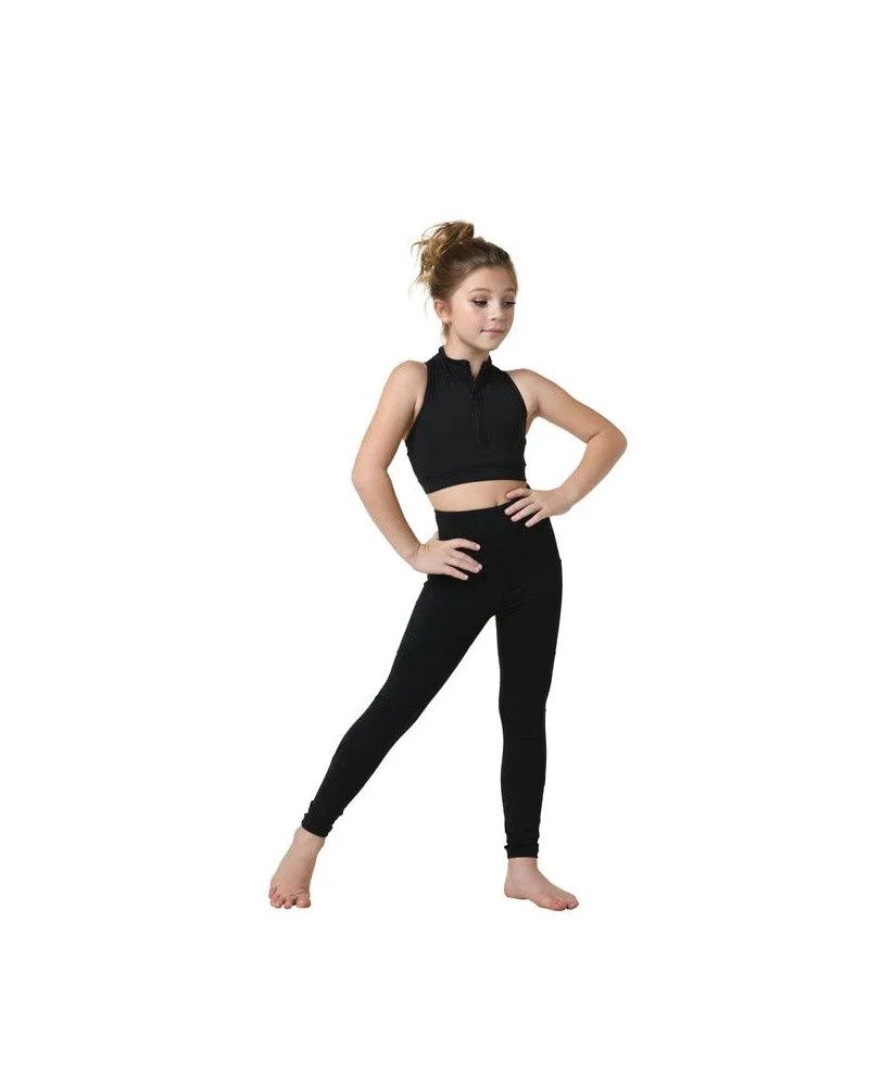 Girls Thalia High Waisted Full Legging, Color: Black, Size: 6x-7