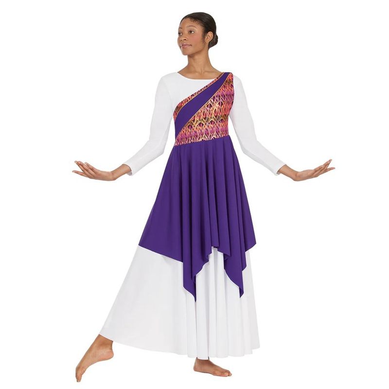 Womens Joyful Praise Asymmetrical Worship Tunic