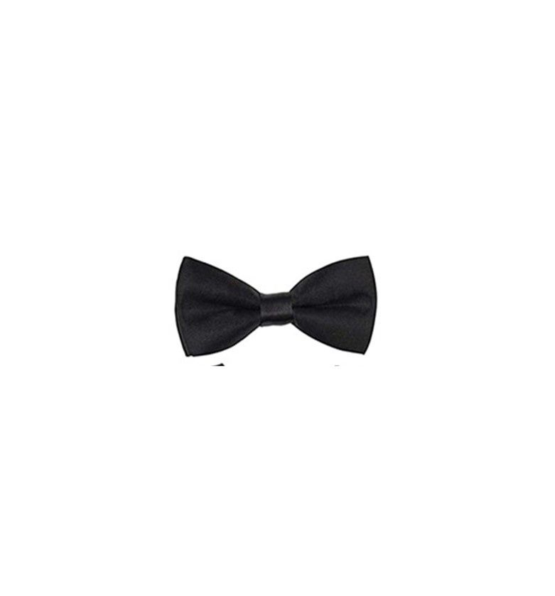 Black Satin Bowtie