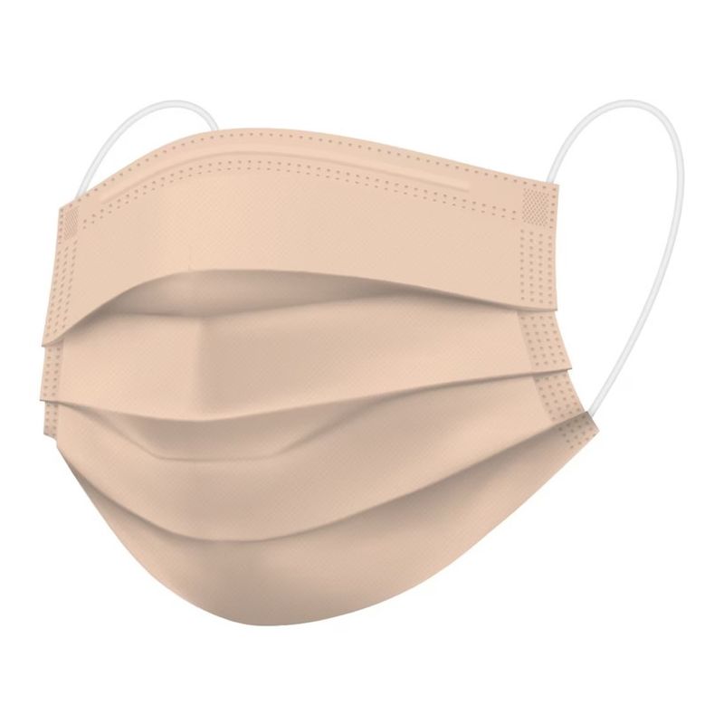 WeCare Disposable Face Mask, 3-Ply, Adult, Nude