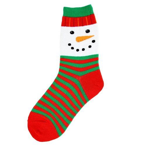 Kids Snowman Face Socks