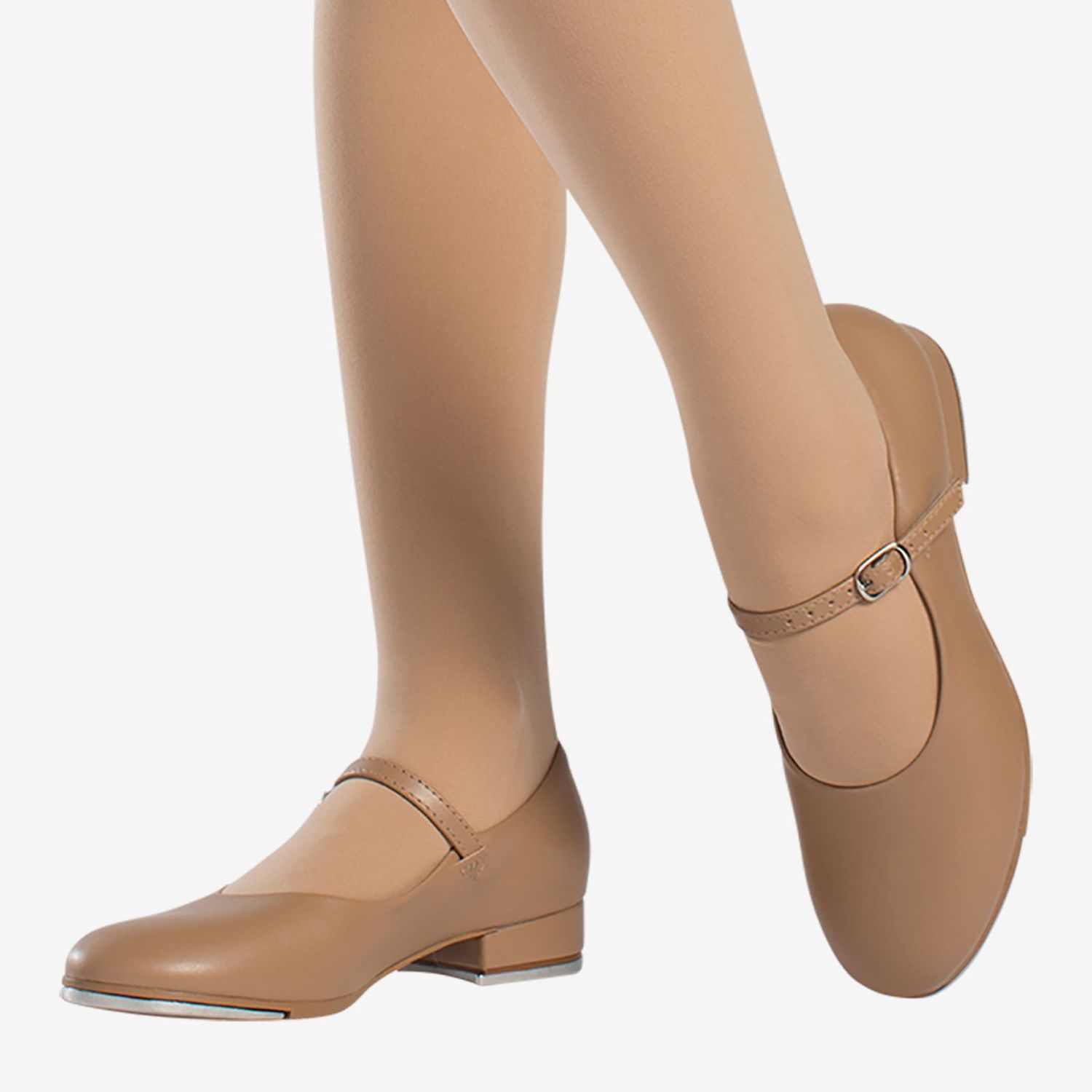 SoDanca &quot;Tracy&quot; Adult Buckle Tap Shoe, Color: Caramel, Size: 3, Width: M