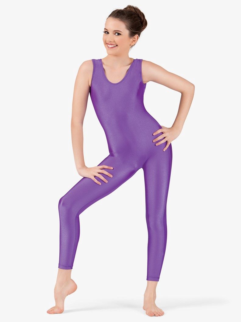 Tank Unitard, Color: Purple, Size: 8-10