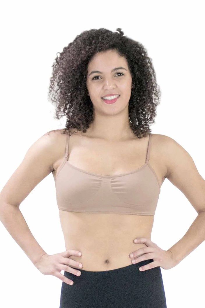 Seamless Microfiber Clear Back Undergarment Bra, Color: Nude, Size: LA