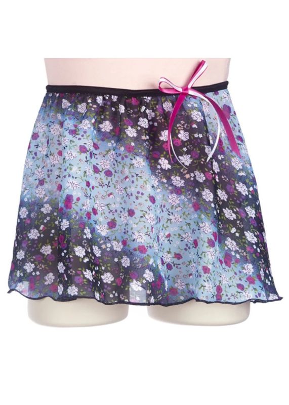 Ombre Floral Pull On Skirt Girls