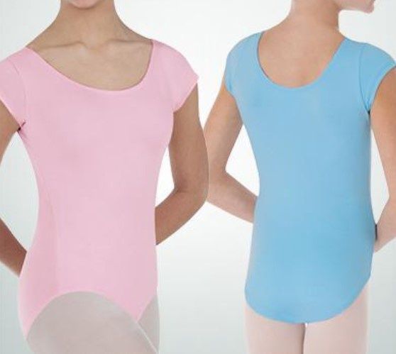 Cotton Short Sleeve Leotard - Girls