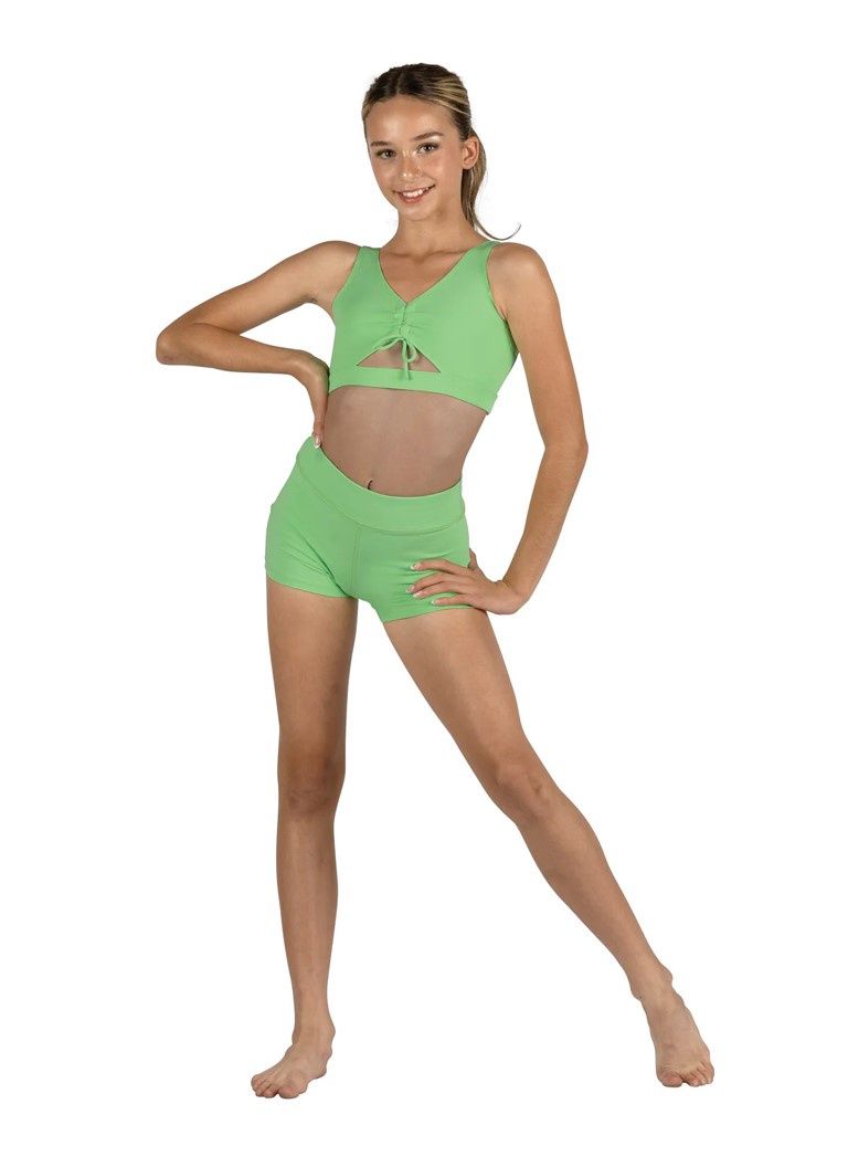 Kids Evlynn Top, Color: Luminous Green, Size: 12-14