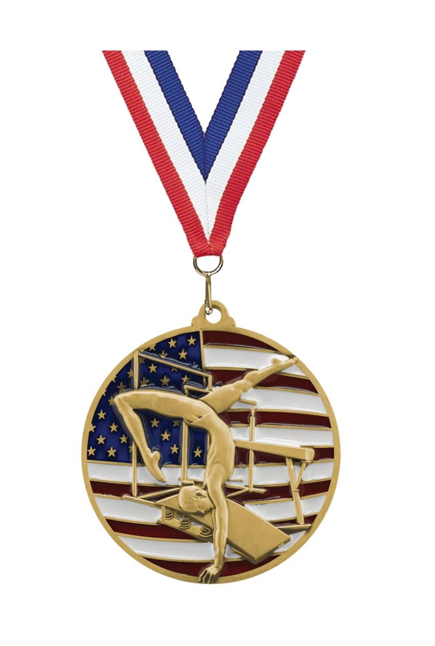 USA Flag Gymnastics Medal