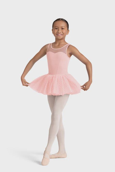 Girls Mirella Mesh Tank Tutu Leotard M50002C, Color: Pink, Size: 2/4