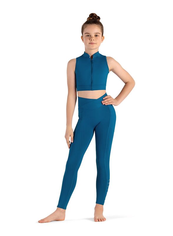 BLOCH Girls Jacky Zip Front Crop Top CZ8465