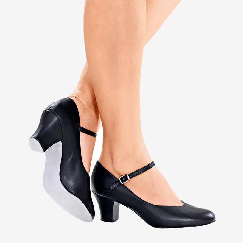 Robin - CH792 2" Heel Ballroom Practice Shoe, Color: Black, Size: 10.5M