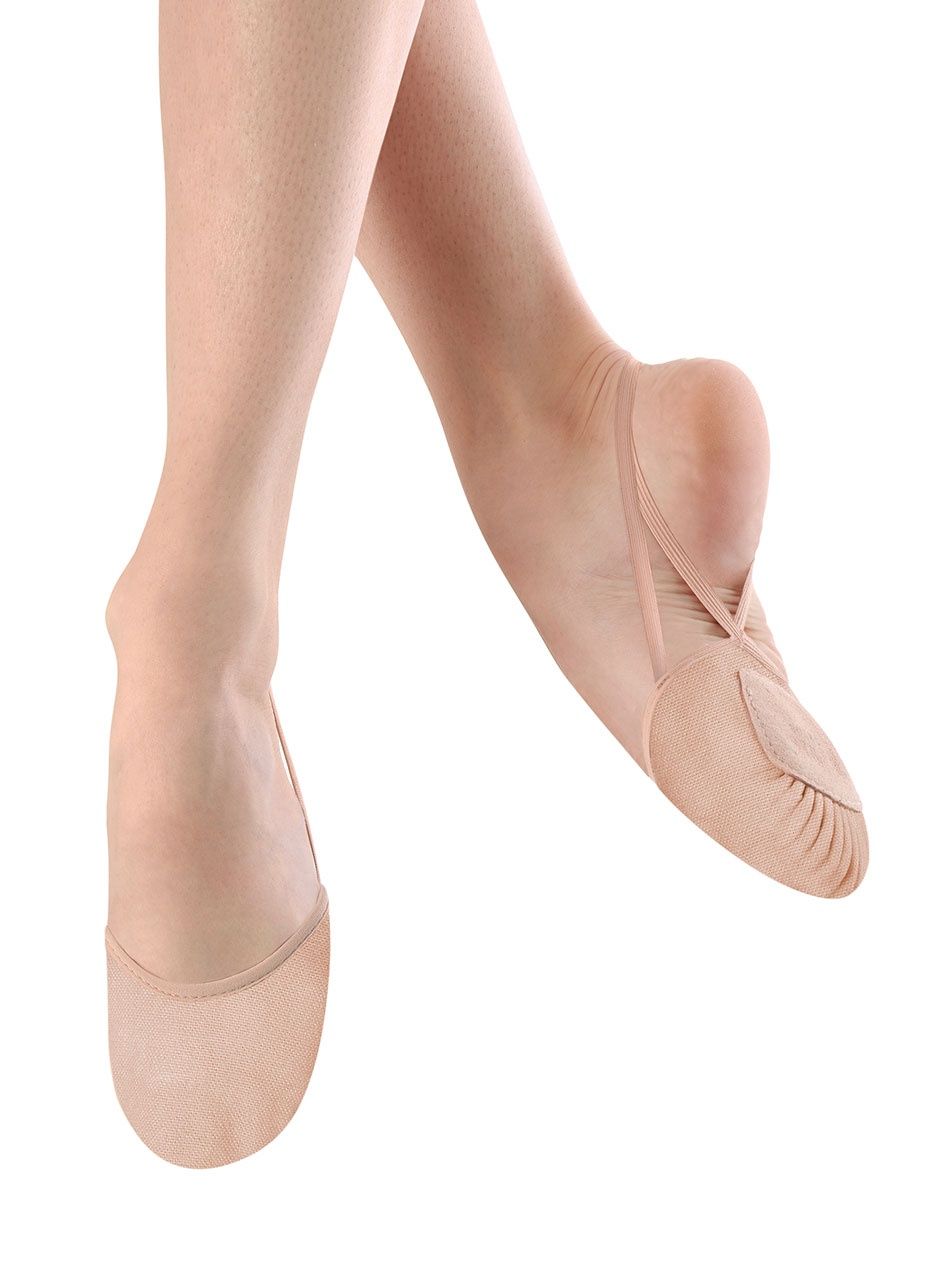 BLOCH Ladies Eclipse Canvas Half Sole Shoe, Color: Light Sand, Size: XS