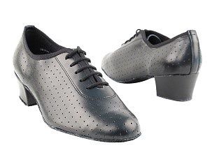 1.5" Perforated Leather Lace-up Ballroom