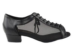 1" Lace-up Ballroom Shoe, Color: Black, Size: 8M