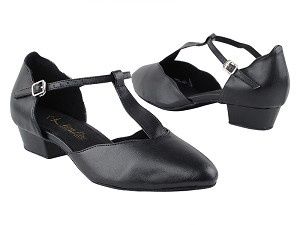 1" Heel 6819FT Leather T-Strap Ballroom Shoes