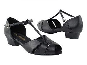 1" Leather Ballroom 6006FT, Color: Black, Size: 6M