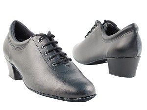 1.5" Leather Lace-up Ballroom, Color: Black, Size: 9M