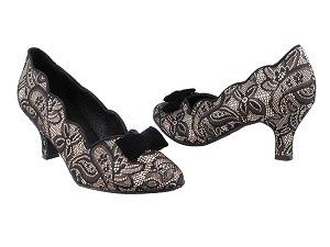 2.5" LACE/FLESH Ballroom 5515, Color: Black, Size: 8M