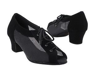 C1644 Black Oxford Nubuck &amp; Black Mesh 1.6", Color: Black, Size: 6.5