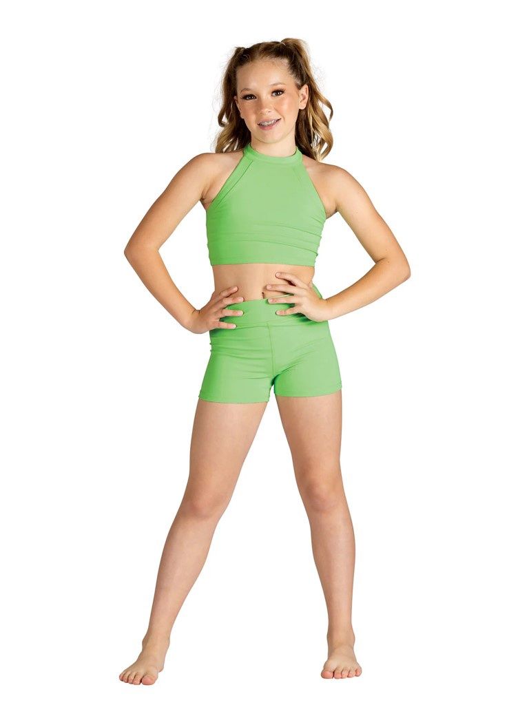 Kids Tabitha Top, Color: Luminous Green, Size: 6x-7