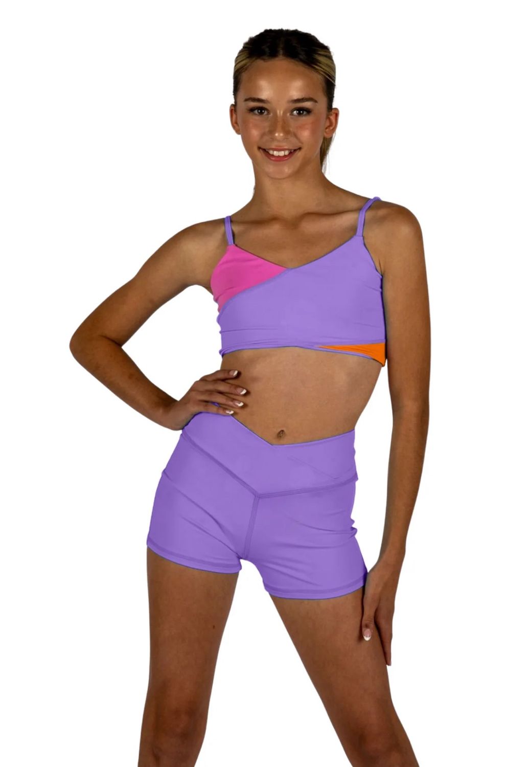 XO V-Cation Shorts - Girls, Color: Berry Blast, Size: 4-6
