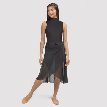 "Evelyn" Womans Long Wrap Skirt, Color: Black, Size: XSA