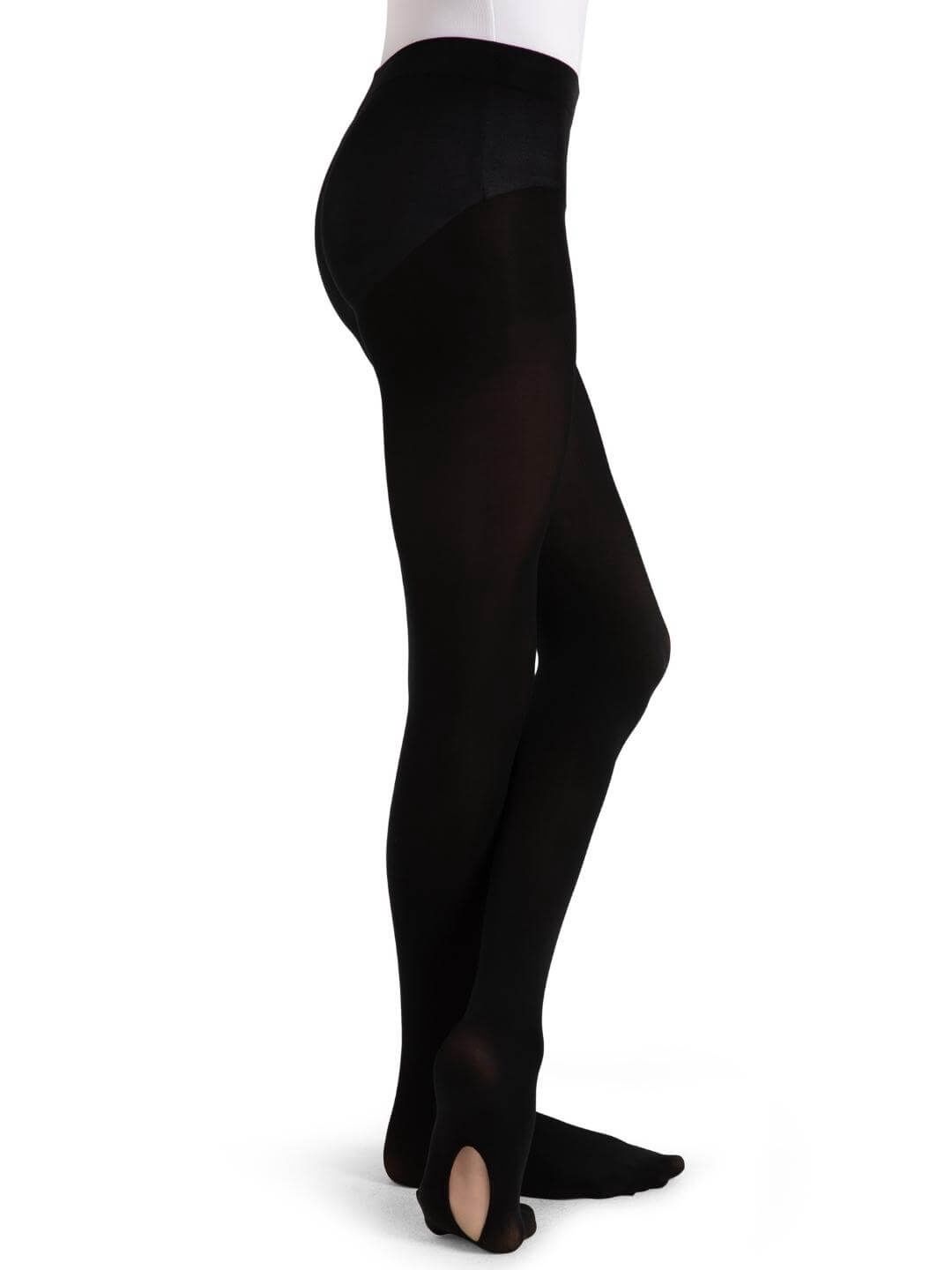 Capezio Ultra Soft Self Knit Waistband Transition® Tight - Toddler, Color: BLK, Size: 2-6