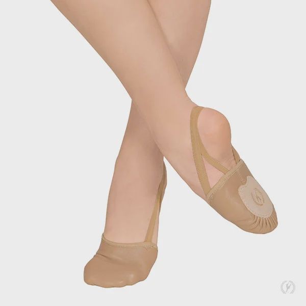 "Hinge" Leather Half Sole Dance Shoe, Color: Tan, Size: SA