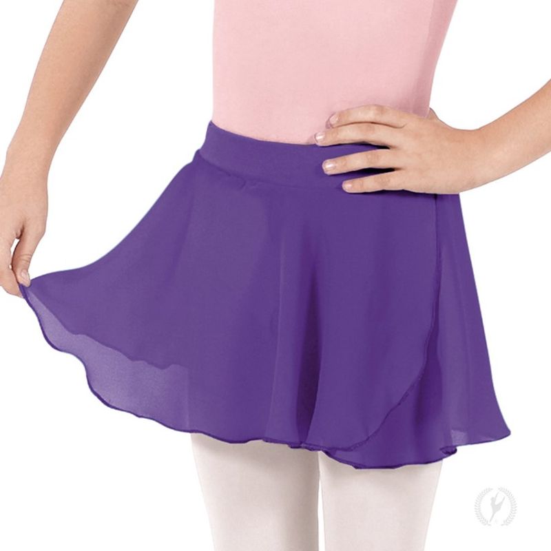 Girls Chiffon Mock Wrap Pull On Skirt
