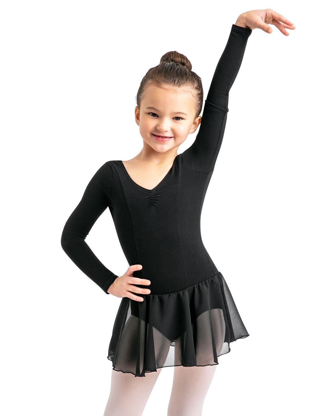 Children's Collection Long Sleeve Dress, Color: Black, Size: SC